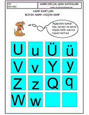 oluk öncesi harf kartları